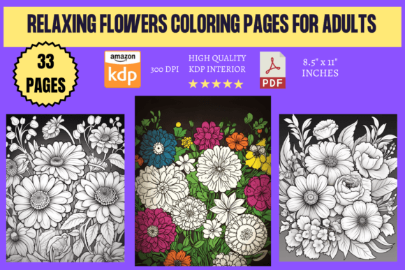 Download Relaxing Flowers Coloring Pages 2 - Coloring pages Collection