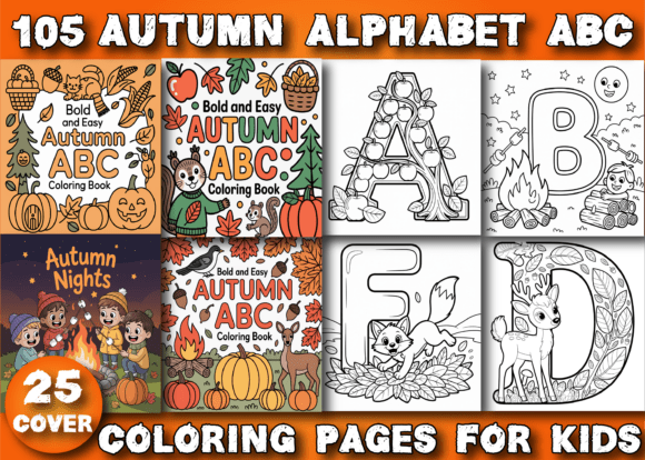Download Autumn Alphabet ABC Coloring Pages Kids - Coloring pages Collection