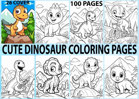 Download 100 Cute Dinosaur Coloring Pages for Kid - Coloring pages Collection