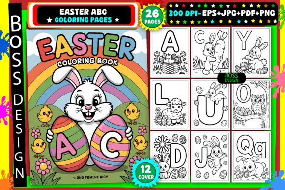 Download Easter ABC Coloring Pages for Kids - Coloring pages Collection