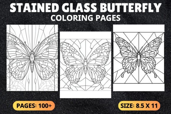 Download Stained Glass Butterfly Coloring Pages - Coloring pages Collection