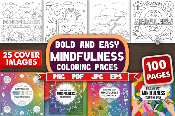 Download Bold and Easy Mindfulness Coloring Pages - Coloring pages Collection