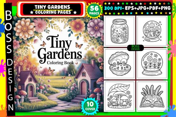 Download Tiny Gardens Coloring Pages for Adults - Coloring pages Collection