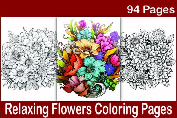 Download 100+ Relaxing Flowers Coloring Pages - Coloring pages Collection