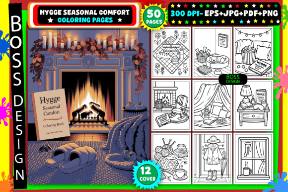Download Hygge Seasonal Comfort Coloring Pages - Coloring pages Collection