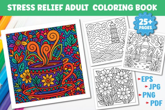 Download Stress Relief Coloring Pages for Adults - Coloring pages Collection