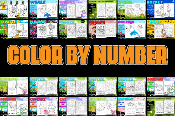 Download Color by Number Coloring Pages Bundle - Coloring pages Collection