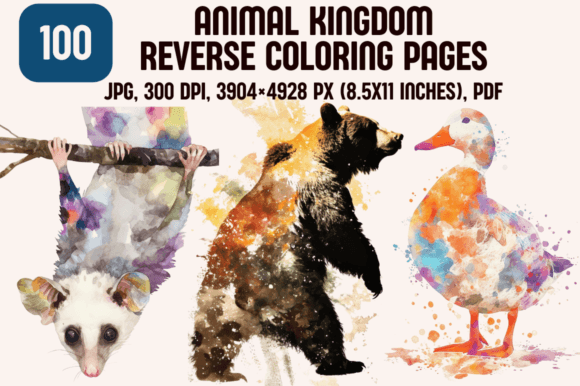 Download Animal Kingdom Reverse Coloring Pages - Coloring pages Collection