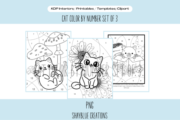 Download Cute Cat Color by Number Coloring Pages - Coloring pages Collection