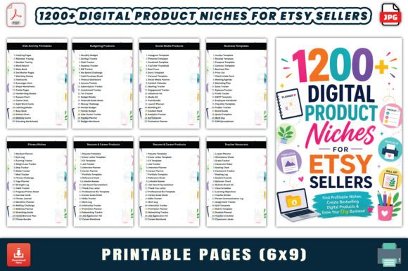 Download 1200+ Digital Product Niches for Etsy Se - Niches Collection