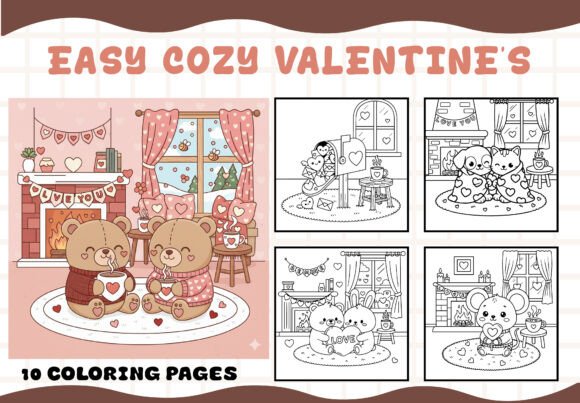 Download Easy Cozy Valentine's Coloring Pages - Coloring pages Collection