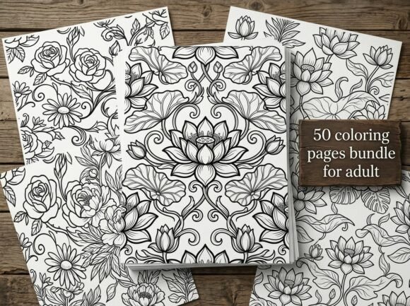 Download Beautiful Seamless Floral Coloring Pages - Coloring pages Collection