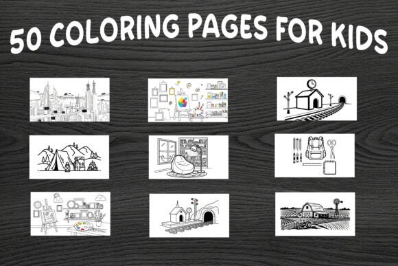 Download 50 Kids Coloring Pages Bundle - Coloring pages Collection