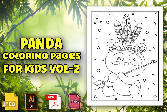 Download Panda Coloring Pages for Kids Vol  2 - Coloring pages Collection