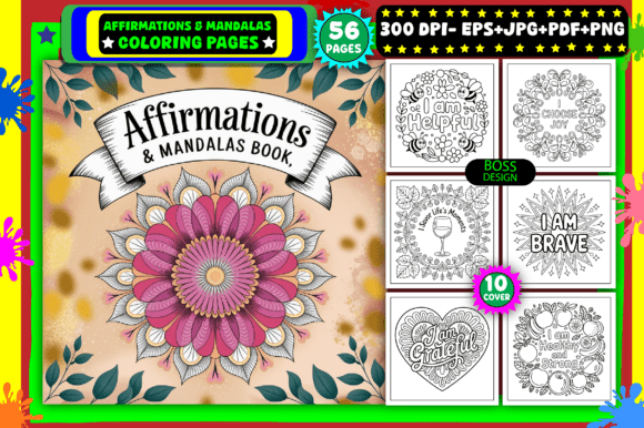 Download Affirmations &amp; Mandalas Coloring Pages - Coloring pages Collection