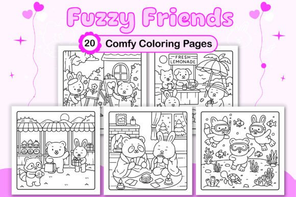 Download Fuzzy Friends Comfy Coloring Pages - Coloring pages Collection