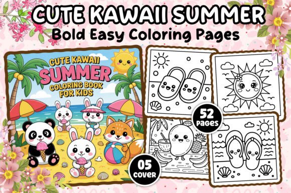 Download Cute Kawaii Summer Coloring Pages - Coloring pages Collection