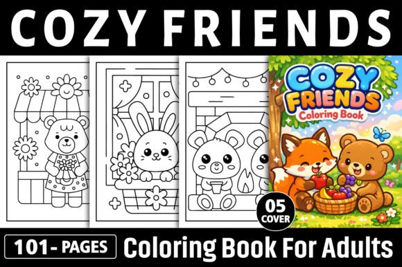 Download Cozy Friends Coloring Pages for Adults - Coloring pages Collection