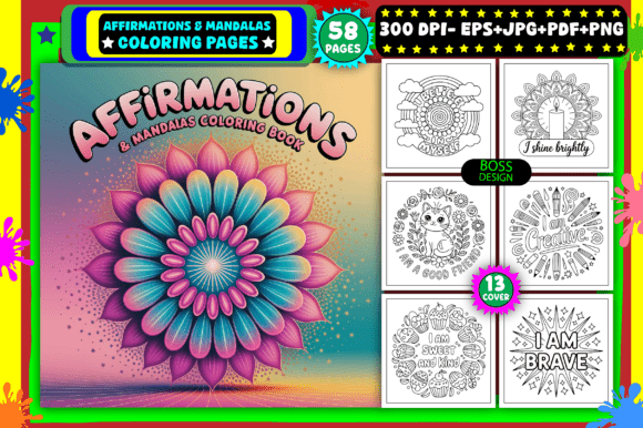 Download Affirmations &amp; Mandalas Coloring Pages - Coloring pages Collection