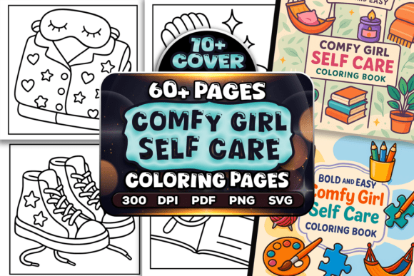 Download Easy Comfy Girl Self Care Coloring Pages - Coloring pages Collection
