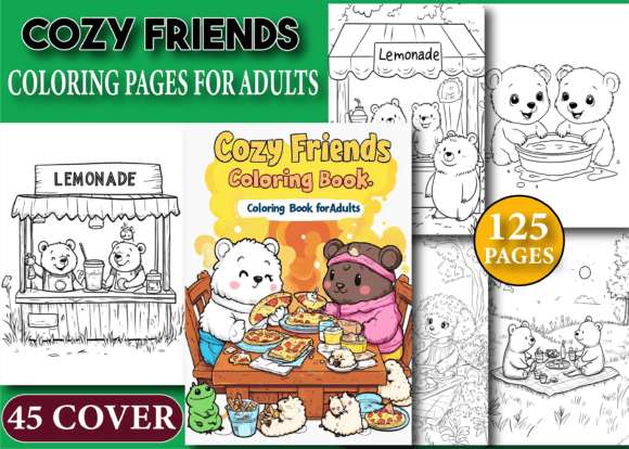 Download Cozy Friends Coloring Pages for Adults - Coloring pages Collection