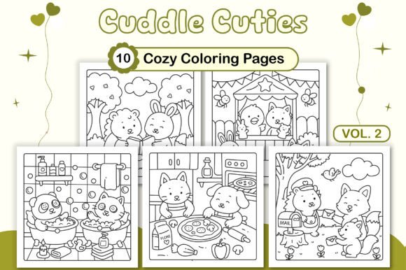 Download Cuddle Cuties Cozy Coloring Pages Vol. 2 - Coloring pages Collection