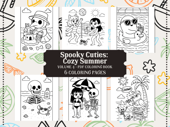 Download Spooky Cuties Cozy Summer Coloring Pages - Coloring pages Collection