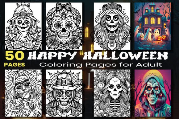 Download Happy Halloween Coloring Pages ForAdults - Coloring pages Collection