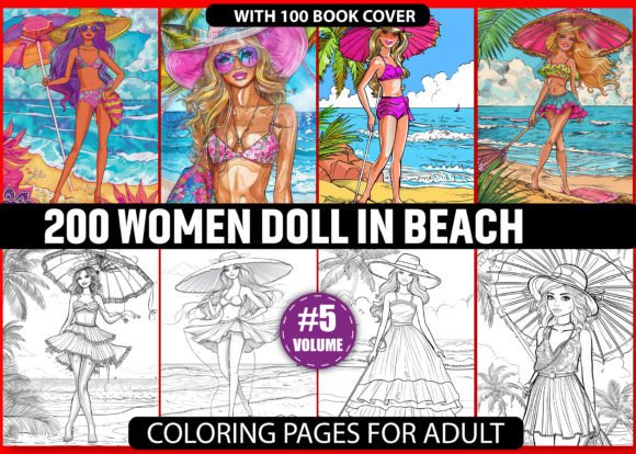 Download 200 Women Doll in Beach Coloring Pages - Coloring pages Collection