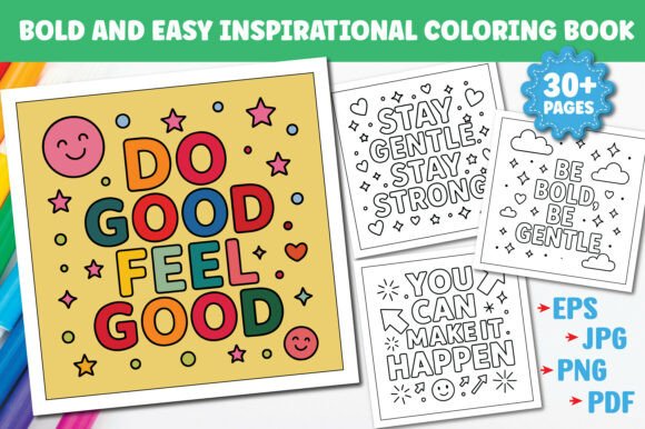 Download Bold &amp; Easy Inspirational Coloring Pages - Coloring pages Collection