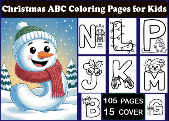 Download Christmas ABC Coloring Pages for Kids - Coloring pages Collection
