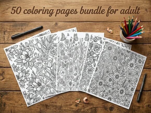 Download Beautiful Seamless Floral Coloring Pages - Coloring pages Collection