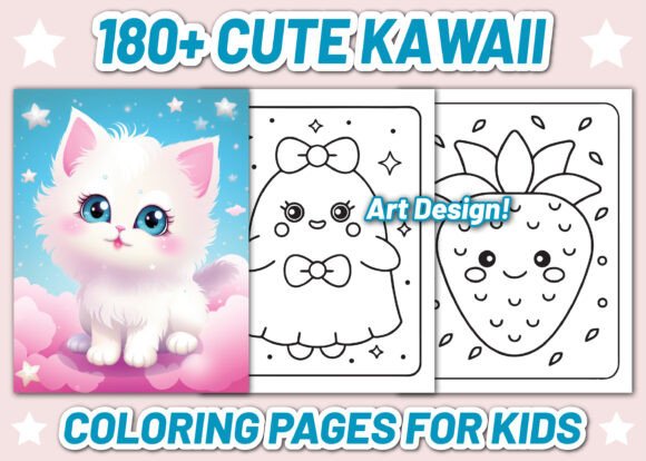 Download 180 Cute Kawaii Coloring Pages for Kids - Coloring pages Collection