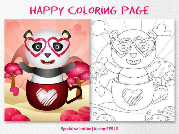 Download A Cute Panda - Coloring Pages Graphic - Coloring pages Collection