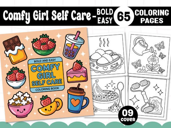 Download Easy Comfy Girl Self Care Coloring Pages - Coloring pages Collection