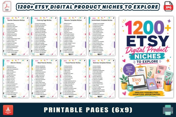 Download 1200+ Etsy Digital Product Niches - Niches Collection