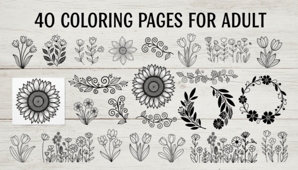 Download 40 Adult Coloring Pages PDF Book - Coloring pages Collection