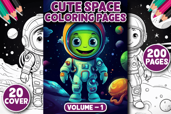 Download 200 Cute Space Coloring Pages for Kids - Coloring pages Collection