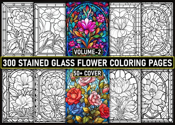 Download 300+ Stained Glass Flower Coloring Pages - Coloring pages Collection