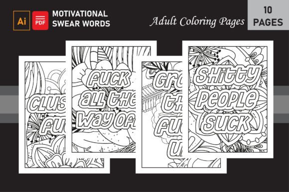 Download ADULT Motivational Swear Words Coloring Pages - Coloring pages Collection