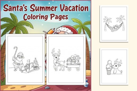 Download Santa's Summer Vacation Coloring Pages - Coloring pages Collection