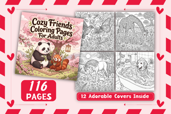 Download Cozy Friends Coloring Pages for Adults - Coloring pages Collection
