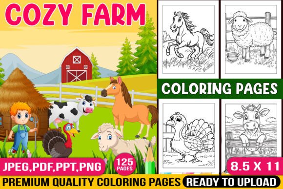 Download Bold and Easy Cozy Farm Coloring Pages - Coloring pages Collection