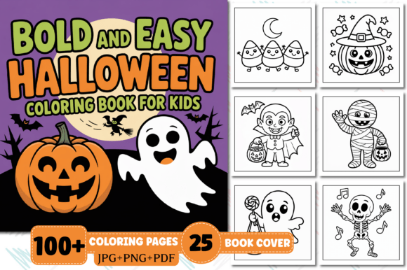 Download Bold and Easy Halloween Coloring Pages - Coloring pages Collection