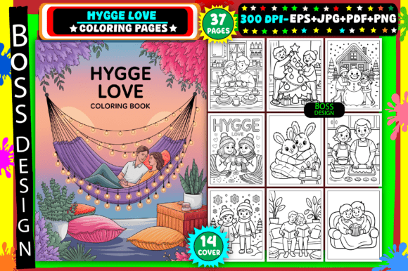 Download Hygge Love Coloring Pages for Adults - Coloring pages Collection