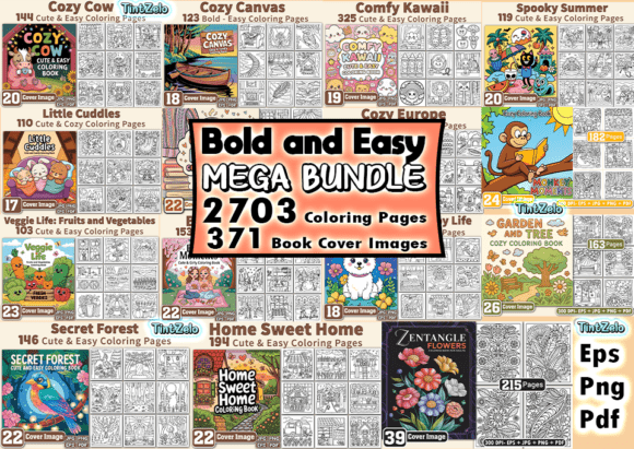 Download 2703 Bold and Easy Bundle Coloring Pages - Coloring pages Collection