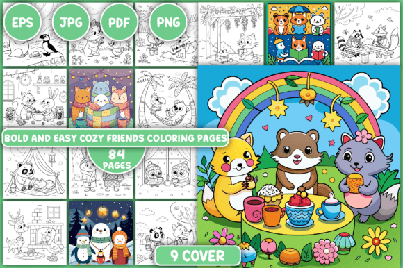 Download Cozy Friends Coloring Pages - Coloring pages Collection