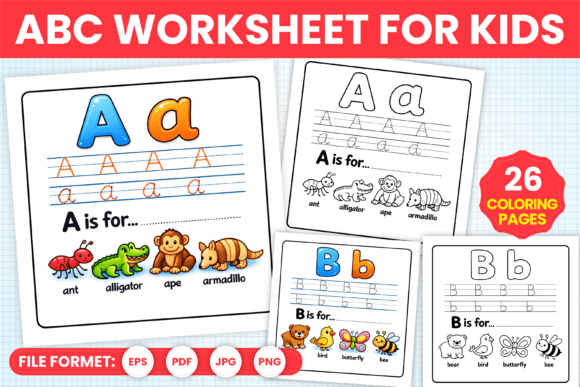 Download ABC Worksheet Coloring Pages for Kids - Coloring pages Collection