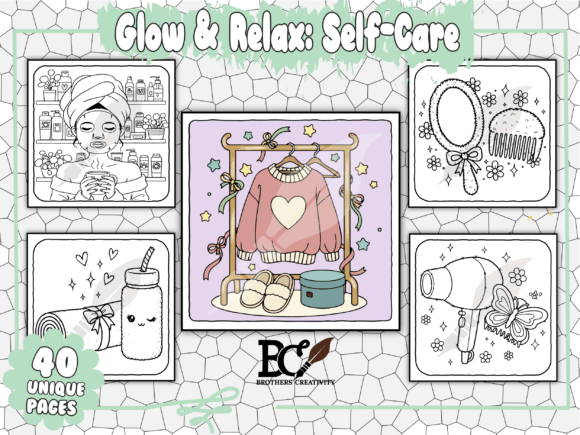 Download Glow &amp; Relax: Self-Care Coloring Pages - Coloring pages Collection
