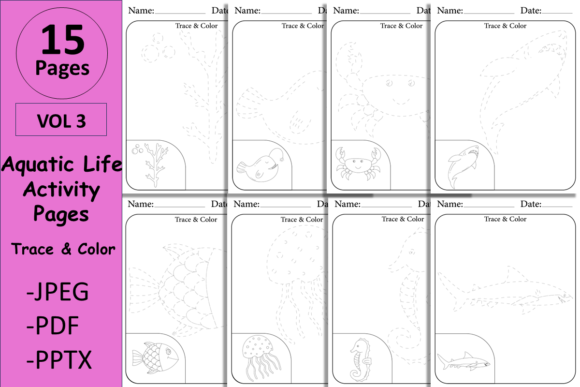 Download Tracing &amp; Coloring Pages. Sea Animals - Coloring pages Collection